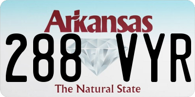 AR license plate 288VYR