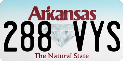 AR license plate 288VYS