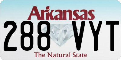 AR license plate 288VYT