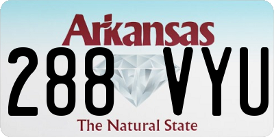 AR license plate 288VYU