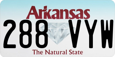 AR license plate 288VYW