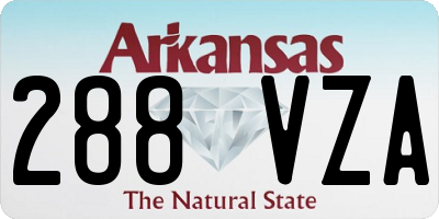 AR license plate 288VZA