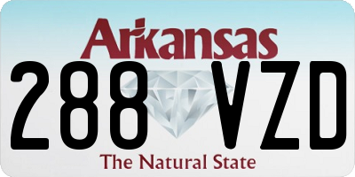 AR license plate 288VZD