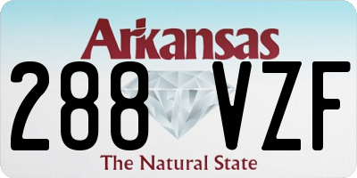 AR license plate 288VZF