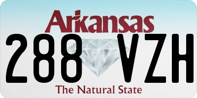 AR license plate 288VZH
