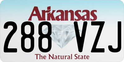 AR license plate 288VZJ
