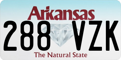 AR license plate 288VZK