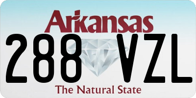 AR license plate 288VZL