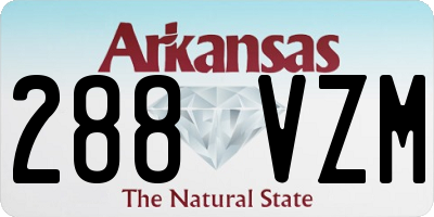 AR license plate 288VZM