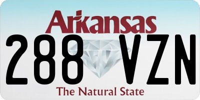 AR license plate 288VZN