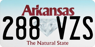AR license plate 288VZS