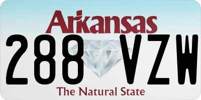 AR license plate 288VZW