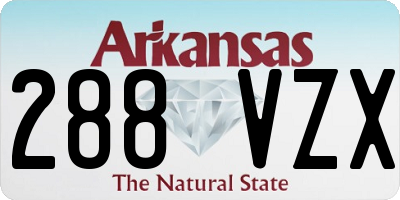 AR license plate 288VZX