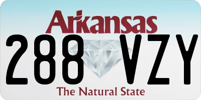 AR license plate 288VZY