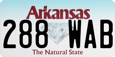 AR license plate 288WAB