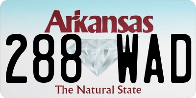 AR license plate 288WAD