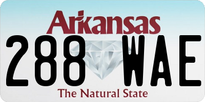 AR license plate 288WAE