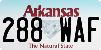 AR license plate 288WAF