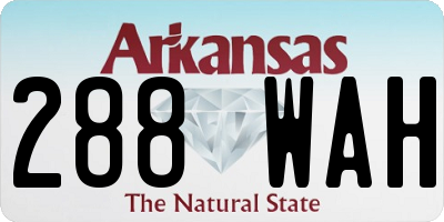AR license plate 288WAH