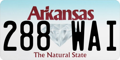 AR license plate 288WAI