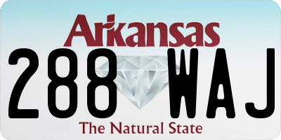 AR license plate 288WAJ