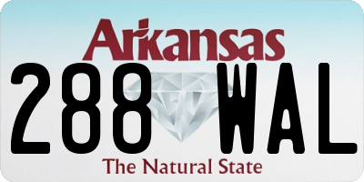 AR license plate 288WAL