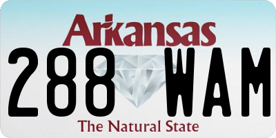 AR license plate 288WAM