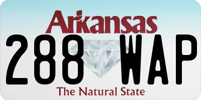 AR license plate 288WAP