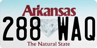 AR license plate 288WAQ