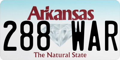 AR license plate 288WAR