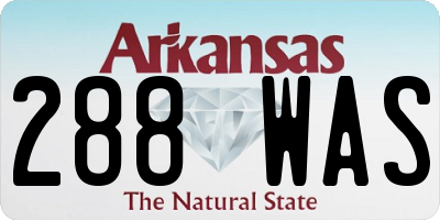 AR license plate 288WAS