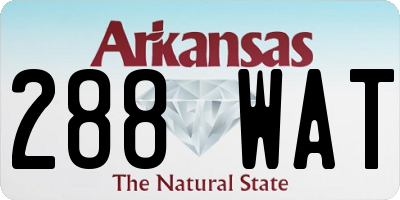 AR license plate 288WAT