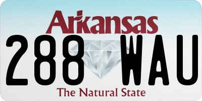 AR license plate 288WAU