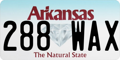 AR license plate 288WAX