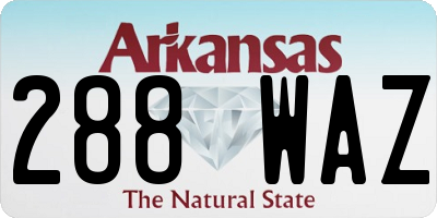 AR license plate 288WAZ