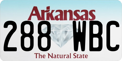 AR license plate 288WBC