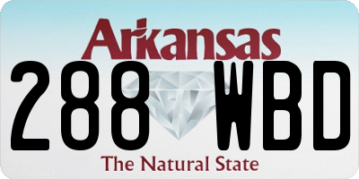 AR license plate 288WBD