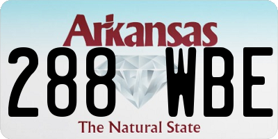AR license plate 288WBE