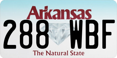 AR license plate 288WBF