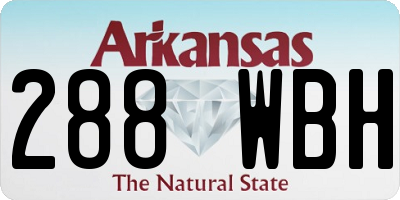 AR license plate 288WBH