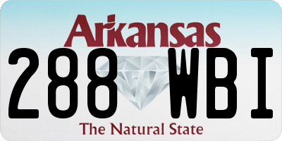 AR license plate 288WBI