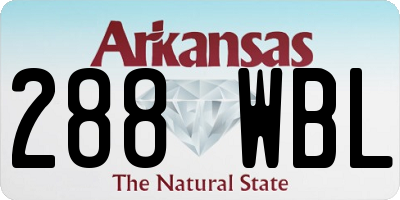 AR license plate 288WBL