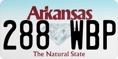 AR license plate 288WBP