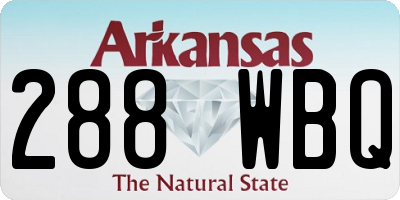 AR license plate 288WBQ
