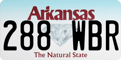 AR license plate 288WBR