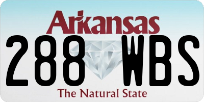AR license plate 288WBS
