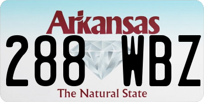 AR license plate 288WBZ