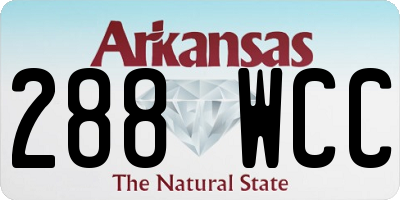AR license plate 288WCC