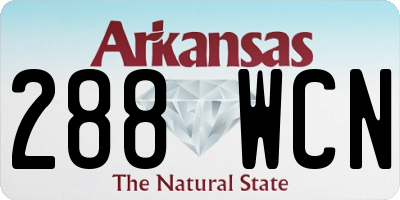 AR license plate 288WCN