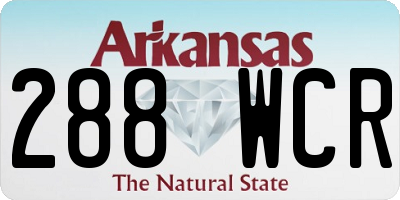 AR license plate 288WCR
